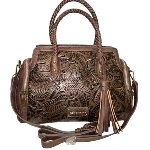 REIN AND BRIDLE Hand Tooled Satchel - NWT